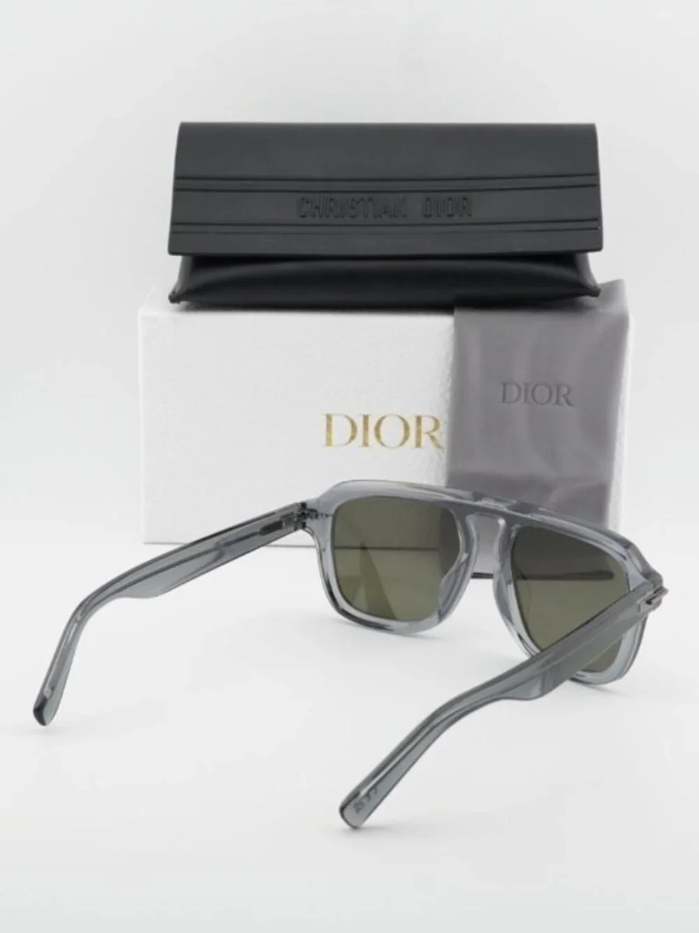 Dior DIORBLACKSUIT S15F 45C0 Unisex Square Sunglasses – Grey / Green